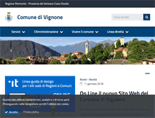 Tablet Screenshot of comune.vignone.vb.it